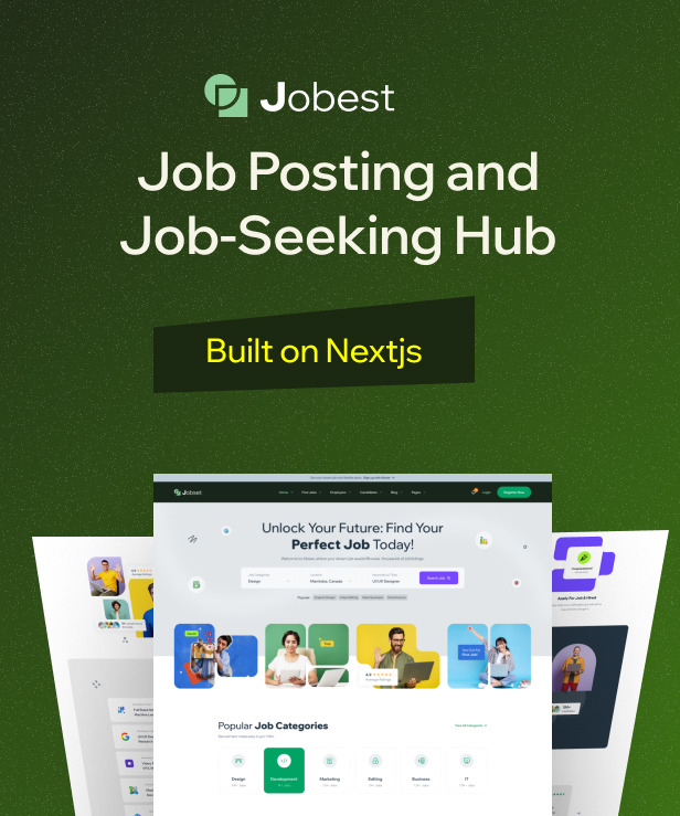 Jobest – Next.js 16 Job Board & Career Portal Functional Template